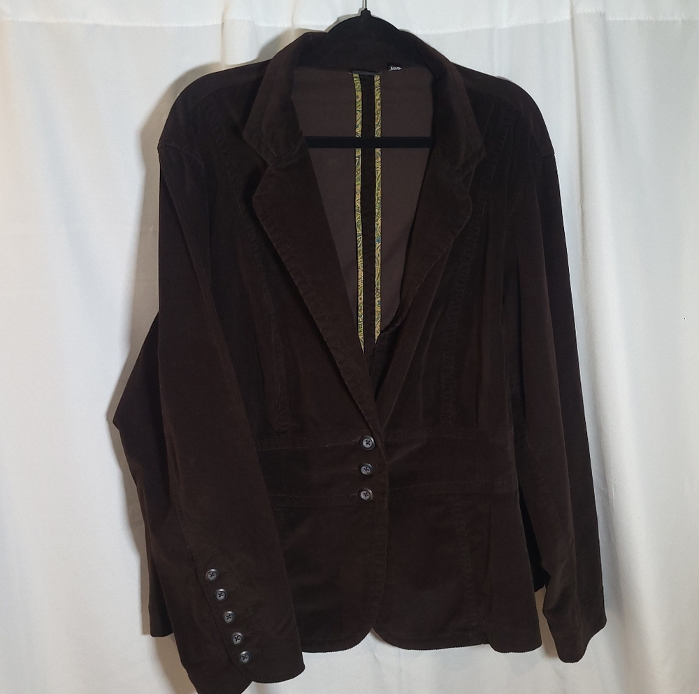 a.n.a A New Approach Brown Courdory Blazer Jacket Coat Womans Size L